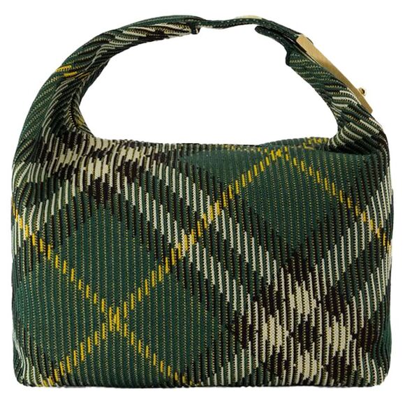 Medium Peg Shoulder Bag - Burberry - Nylon - Green - Picture 3 of 4